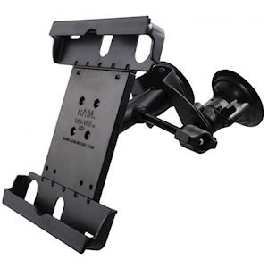 Dual Articulating Suction Cup EFB Mount with Arm & Retention Knob, & Large Tab-Tite™ Tablet Holder